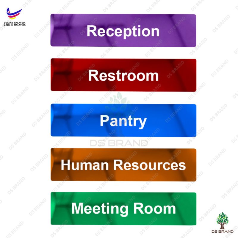 [𝗦𝗛𝗜𝗣 𝟮𝟰𝗛] Acrylic Signage Mirror Gold, Silver, Rose Gold, Purple, Red / Office Sign  / Door Sign Name / UV Printing - Image 4