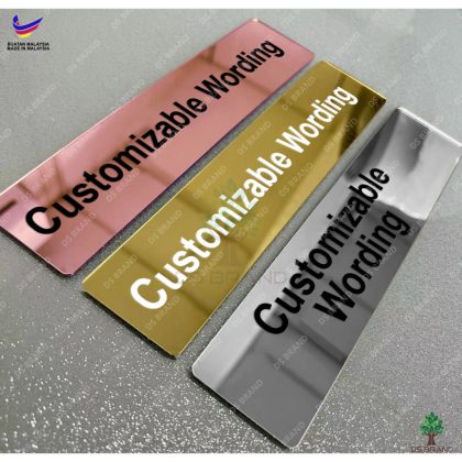[𝗦𝗛𝗜𝗣 𝟮𝟰𝗛] Acrylic Signage Mirror Gold, Silver, Rose Gold, Purple, Red / Office Sign  / Door Sign Name / UV Printing