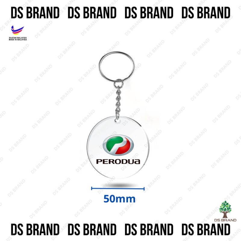 New Acrylic Car Logo keychain / Car Keychain / Creative Using UV Printing Sticker Keychain / Ready Stock - Image 2