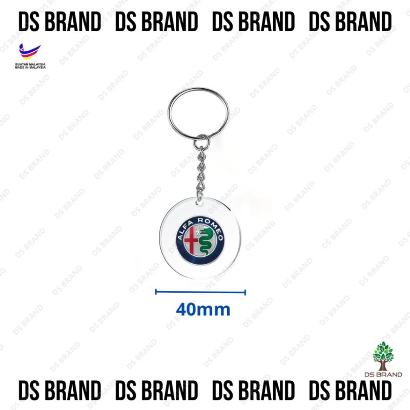 New Acrylic Car Logo keychain / Car Keychain / Creative Using UV Printing Sticker Keychain / Ready Stock - Image 10