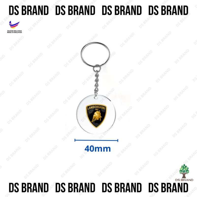New Acrylic Car Logo keychain / Car Keychain / Creative Using UV Printing Sticker Keychain / Ready Stock - Image 20