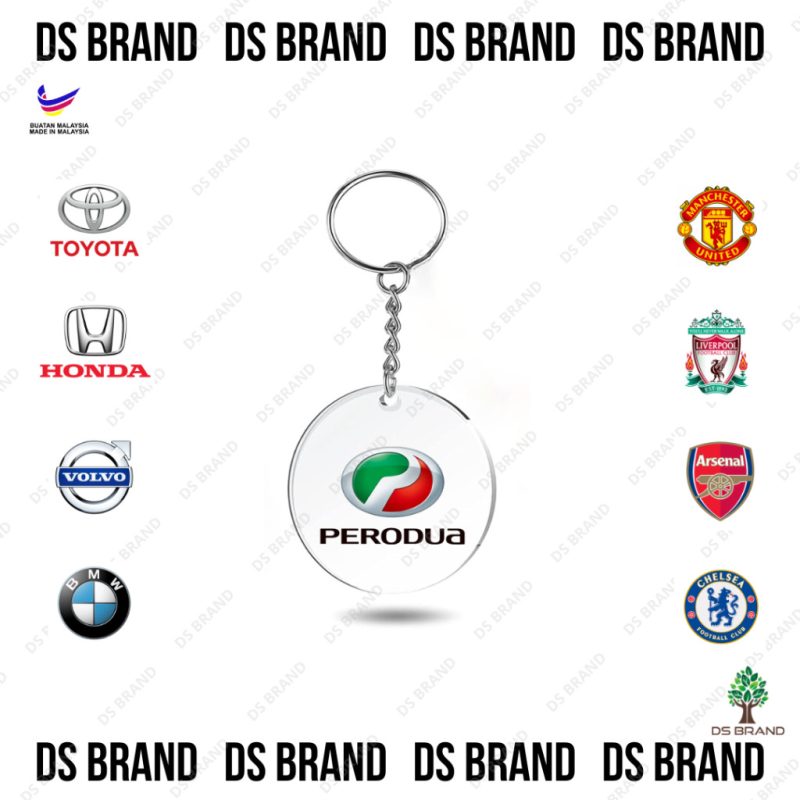 New Acrylic Car Logo keychain / Car Keychain / Creative Using UV Printing Sticker Keychain / Ready Stock