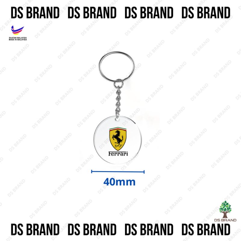 New Acrylic Car Logo keychain / Car Keychain / Creative Using UV Printing Sticker Keychain / Ready Stock - Image 11