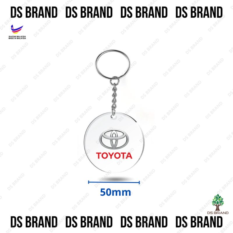 New Acrylic Car Logo keychain / Car Keychain / Creative Using UV Printing Sticker Keychain / Ready Stock - Image 4