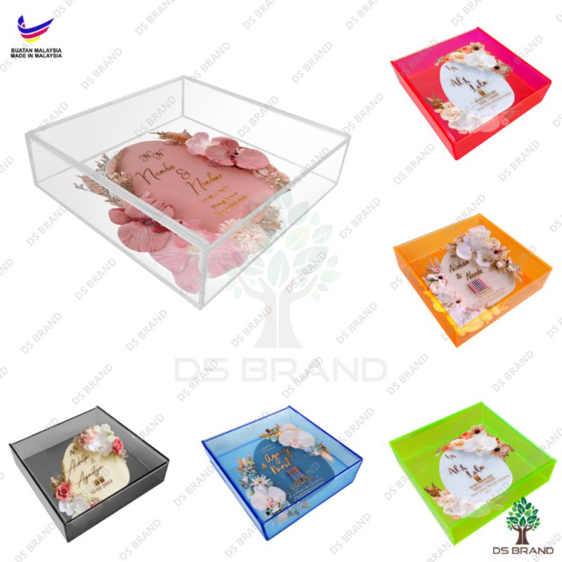 Kotak Acrylic Duit Hantaran Kahwin / Mas Kahwin / Acrylic Gift Box (Display Box Only)