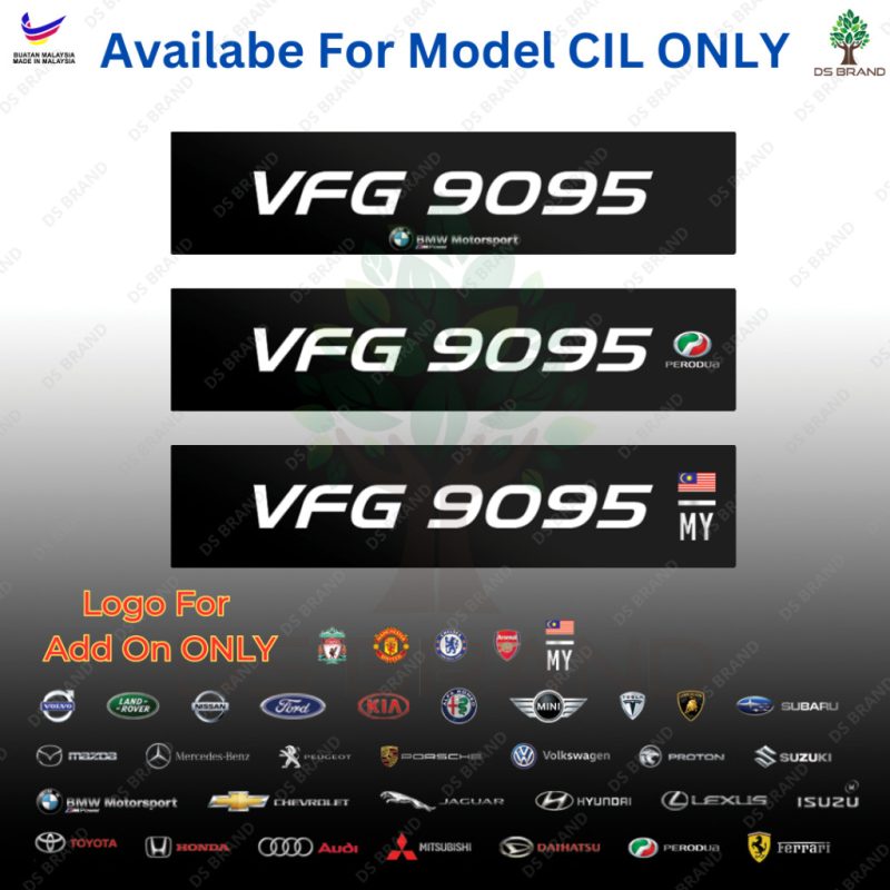 Car Number Plate 2D / Nombor Plat Kereta / Auto Car Plate / Tulisan Tanam - Image 3