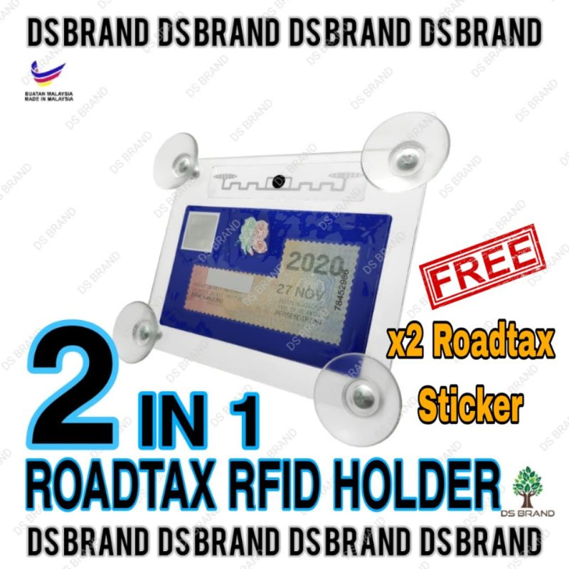 [𝗦𝗛𝗜𝗣 𝟮𝟰𝗛 𝗙𝗥𝗘𝗘 𝗥𝗧 𝗦𝗧𝗜𝗖𝗞𝗘𝗥 𝗫𝟮] 2 in 1 Roadtax Holder RFID Holder Tngo RFID Road Tax Sticker