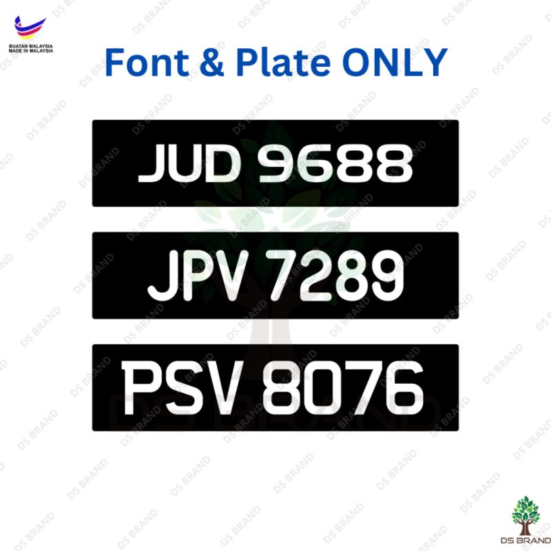 Car Number Plate 2D / Nombor Plat Kereta / Auto Car Plate / Tulisan Tanam - Image 6
