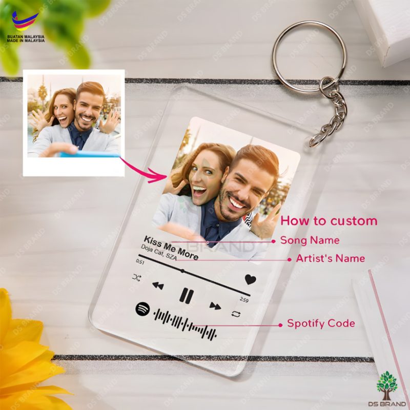 Custom Spotify Keychain with Picture,Custom Scannable Spotify Music Song Code Keychain - DS BRAND - Image 5