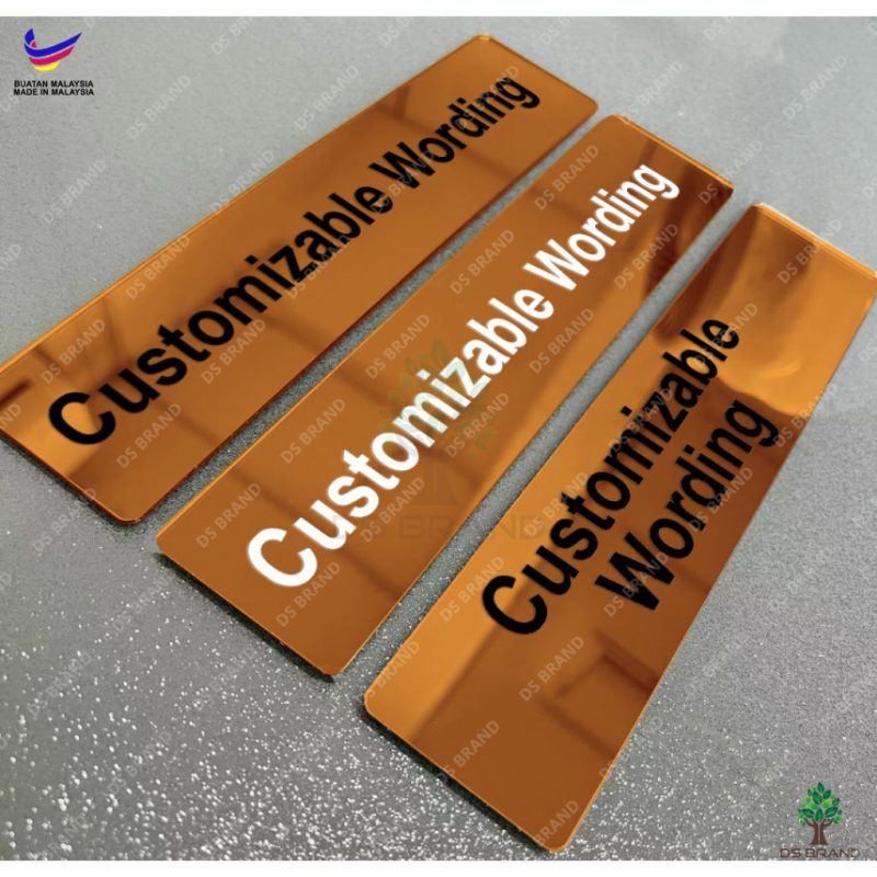 [𝗦𝗛𝗜𝗣 𝟮𝟰𝗛] Acrylic Signage Mirror Gold, Silver, Rose Gold, Purple, Red / Office Sign  / Door Sign Name / UV Printing - Image 13