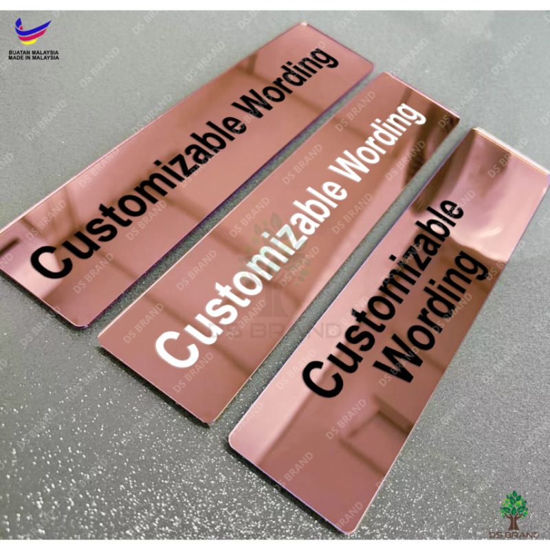 [𝗦𝗛𝗜𝗣 𝟮𝟰𝗛] Acrylic Signage Mirror Gold, Silver, Rose Gold, Purple, Red / Office Sign  / Door Sign Name / UV Printing - Image 15