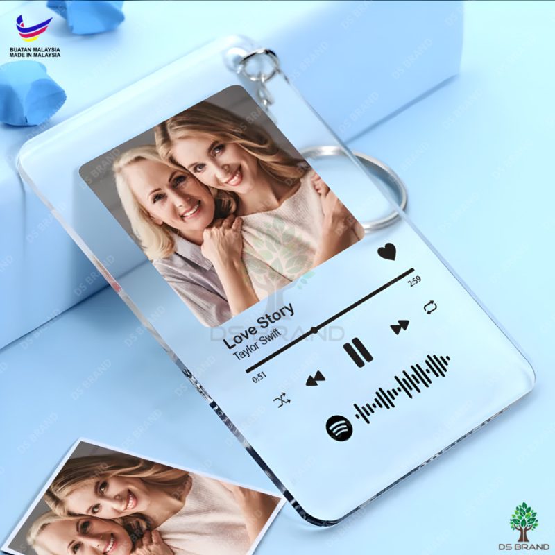 Custom Spotify Keychain with Picture,Custom Scannable Spotify Music Song Code Keychain - DS BRAND - Image 2