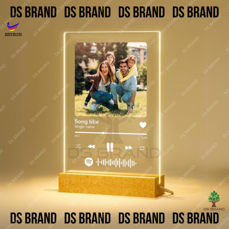 NEW 7 LED Colors Stand [A6/A5/A4 SIZE] LED Music Spotify Plaque / Spotify Plaque / Song Acrylic /UV Waterproof Print - DS BRAND - Image 12