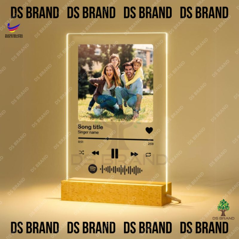 NEW 7 LED Colors Stand [A6/A5/A4 SIZE] LED Music Spotify Plaque / Spotify Plaque / Song Acrylic /UV Waterproof Print - DS BRAND - Image 11