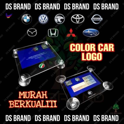 Color Logo Road Tax Holder x4 Suction cup / Roadtax Holder Car Series / Pemegang Road Tax Kereta / High Quality
