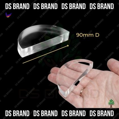 Semi Circular Optical Block Perspex Acrylic Block Transparent 90mm x 12mm / Blok Separuh Bulat Perspex