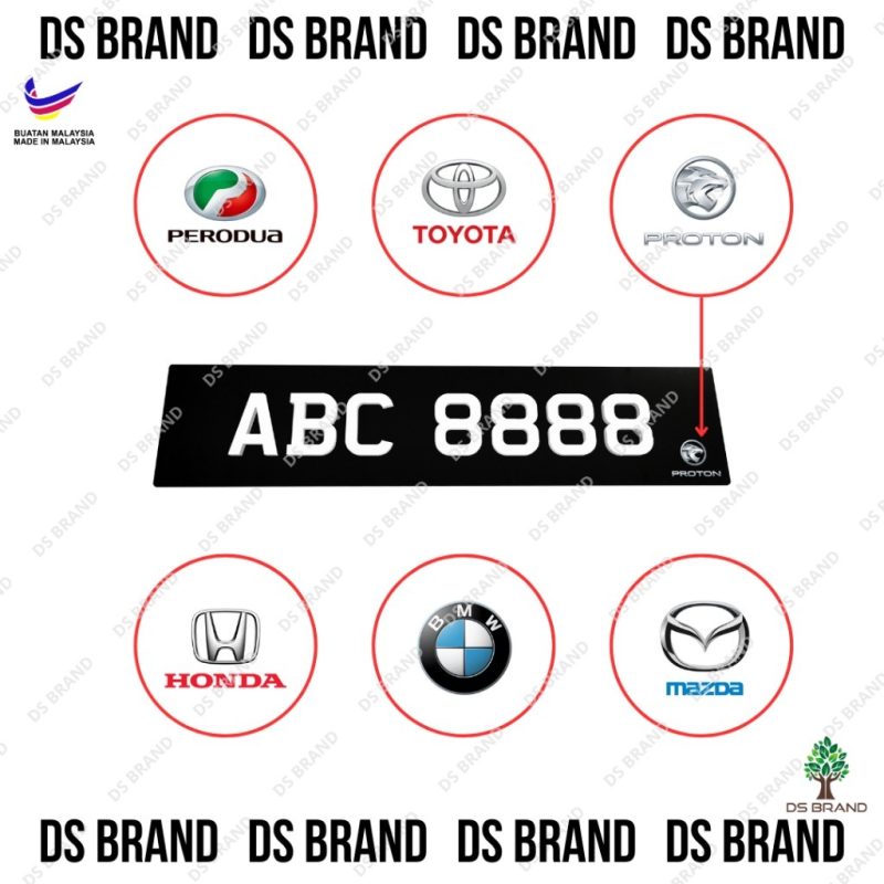 Car 3D Crystal Number Plate / Nombor 3D Plate Kereta with Double Sided Tape /Lebih Quality-Tebal 5mm/Harga Direct Kilang - Image 8