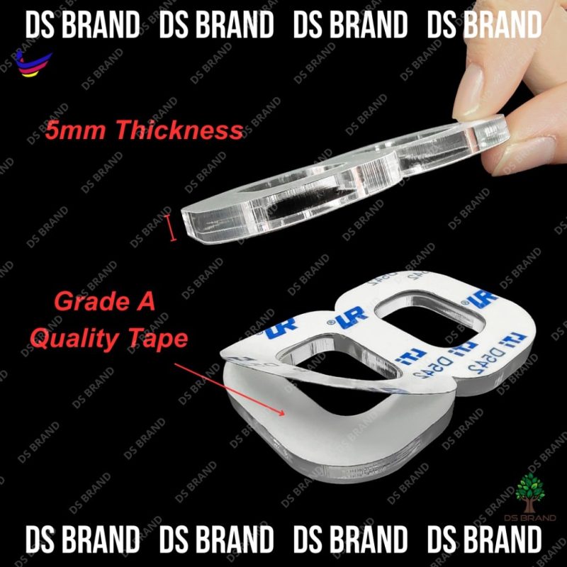 Car 3D Crystal Number Plate / Nombor 3D Plate Kereta with Double Sided Tape /Lebih Quality-Tebal 5mm/Harga Direct Kilang - Image 5