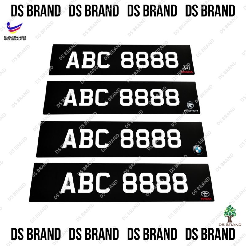 Car 3D Crystal Number Plate / Nombor 3D Plate Kereta with Double Sided Tape /Lebih Quality-Tebal 5mm/Harga Direct Kilang - Image 7
