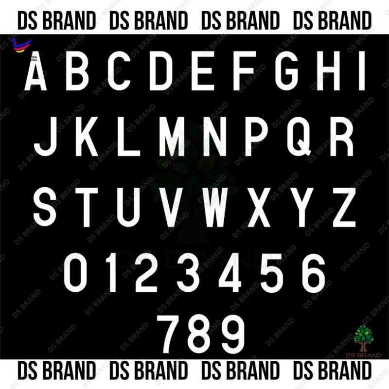 JPJ Approve Car / Lori / Bus / Van White Number Plate Alphabet / Standard JPJ Spec /Flat Surface / C70 Alphabet - Image 8