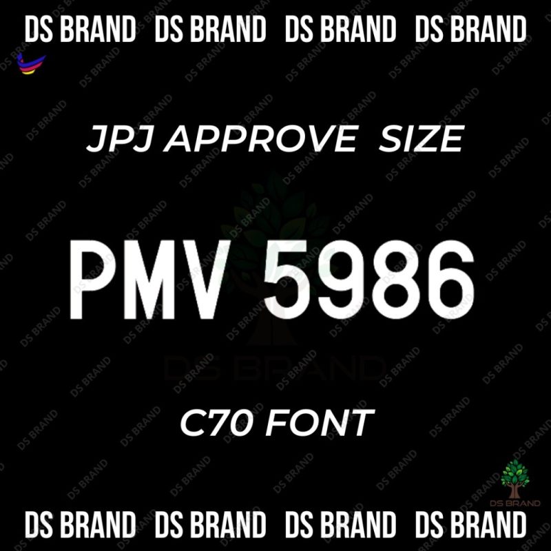 JPJ Approve Car / Lori / Bus / Van White Number Plate Alphabet / Standard JPJ Spec /Flat Surface / C70 Alphabet - Image 7