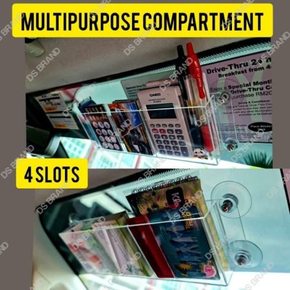 Car Compartment 4slots / Truck Compartment 4slots / Lorry Compartment 4slots /  Multipurpose Acrylic Glass Conpartment