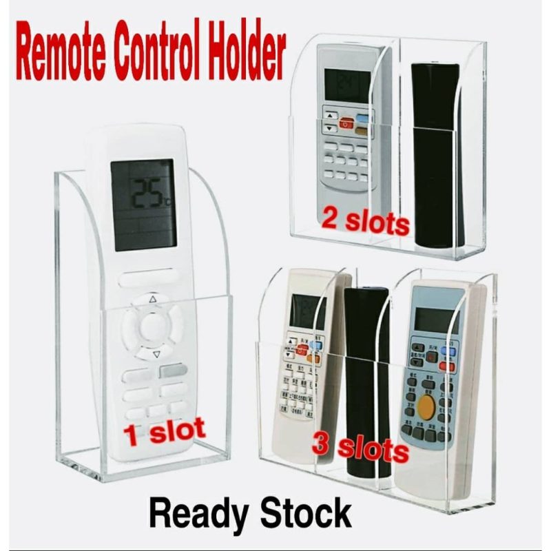 Acrylic Air Conditioner / TV / Multipurpose Remote Control Holder Wall Mount. Universal Size Wall Holder