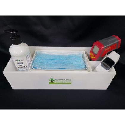 Face Mask, Hand Sanitizer, Thermometer & PPE Storage Tray