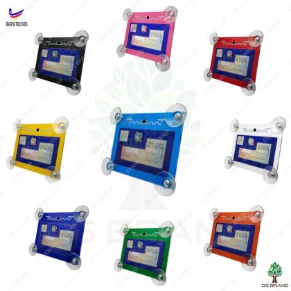 Color 2 in 1 Car Roadtax / Puspakom + RFID Holder 4 Suction cups / Pemegang Road Tax + RFID Kereta / ROADTAX HOLDER