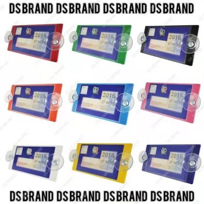 Color Small Roadtax Holder with 2 Suction Cup (Compact Design) Ready Stock