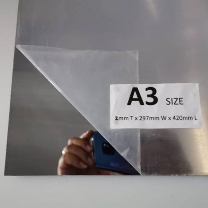Acrylic Sheet Mirror Silver A3 2mm