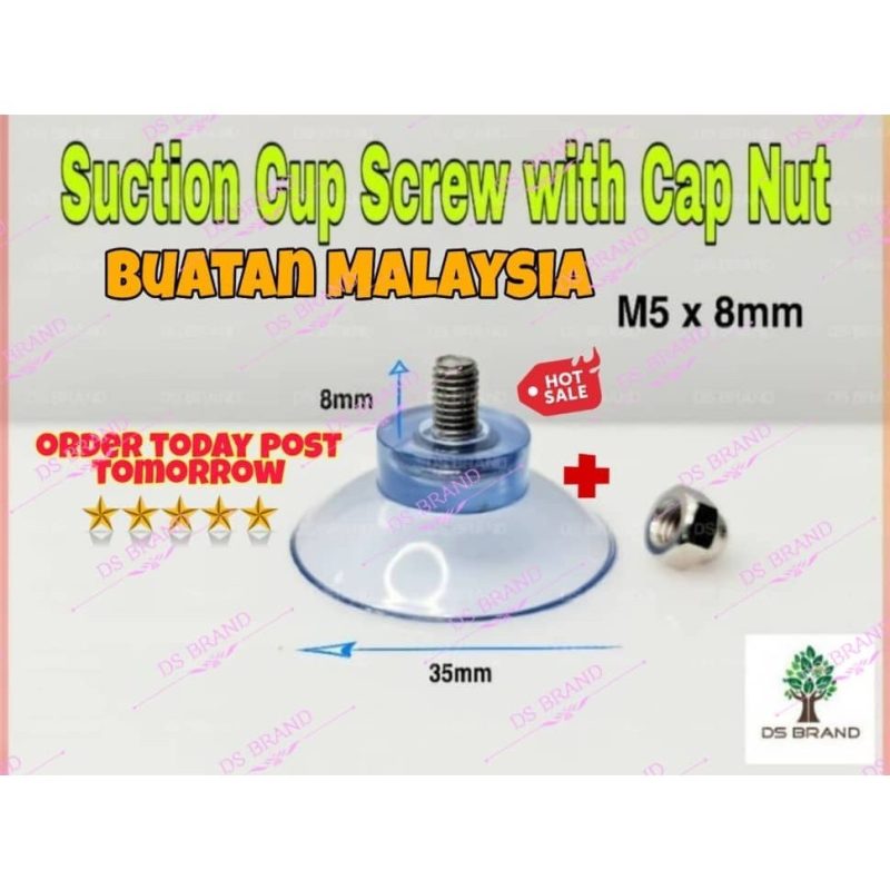 🔥Ready Stock🔥 NEW Suction Cup Screw Come With Cap Nut, Suction Cup Cheap (螺絲吸盤)