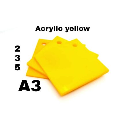 Acrylic Sheet Colour Yellow A3