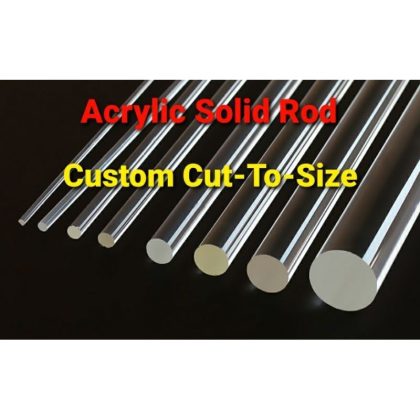 Acrylic / PMMA / Perspex / Polymethylmethacrylate Rod Clear ( 3mm D to 50mm D ).