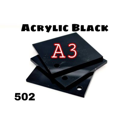 Colour Acrylic Sheet Black A3 Size