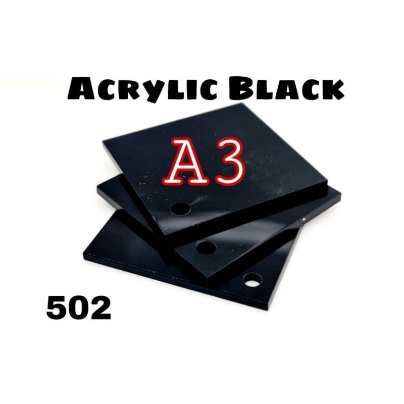 Colour Acrylic Sheet Black A3 Size