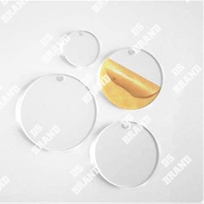 Acrylic Transparent Circle Blank Discs  Clear Round Acrylic Keychain Blanks Keychain For DIY