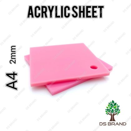 2mm A4 Acrylic Pink Sheet
