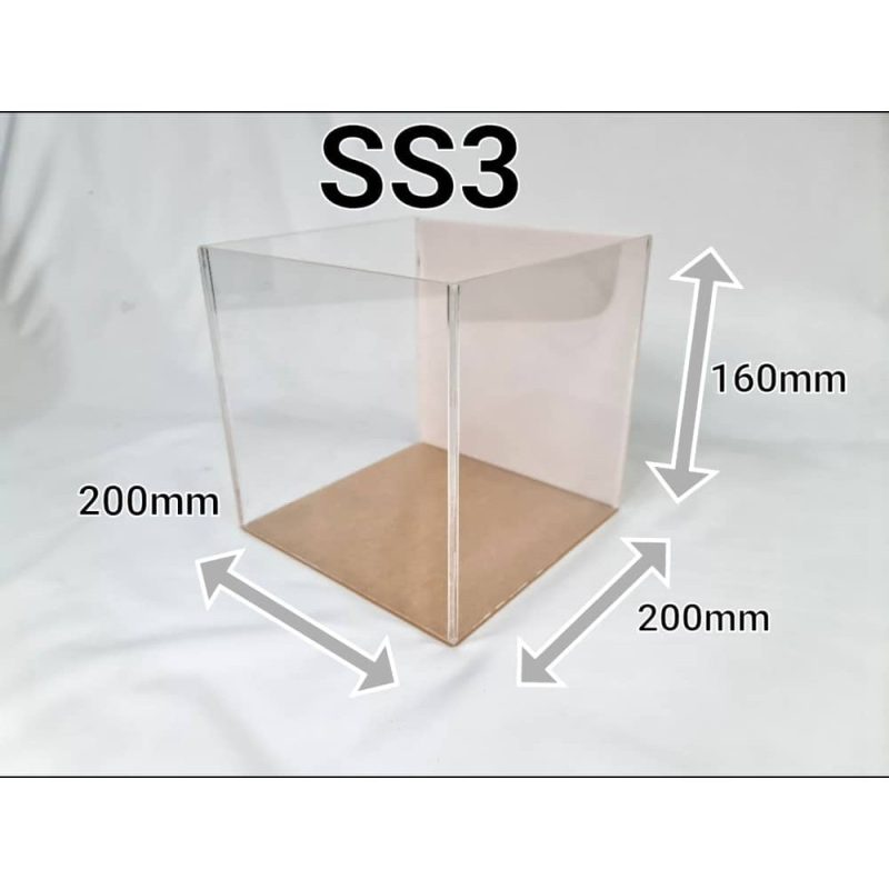 Acrylic Display Case for Models Collectibles. Size SS3