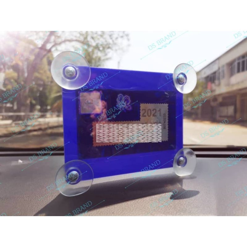 🔥COLOR Road Tax Holder🔥 Ready Stock( 路税贴纸架 ) Car Roadtax Holder 4 Suction Cup / Acrylic Car Road Tax Holder/Puspakom - Image 17