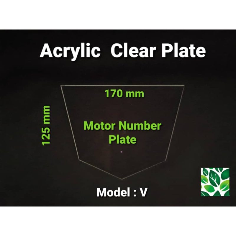 Acrylic Motor Number Plate. Clear. Ready Stock - Image 4