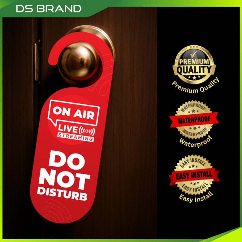 Penyangkut Tanda Tombol Berkualiti Ketebalan 5mm Akrilik/Knob Sign Hanger Quality Acrylic 5mm Thickness with UV Print M - Image 7