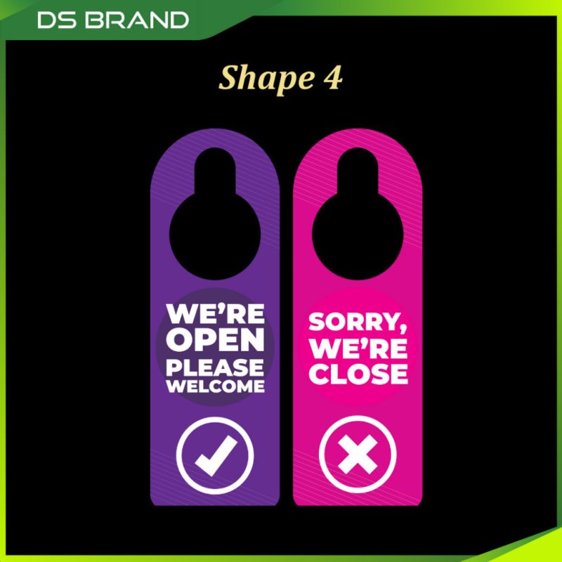 Penyangkut Tanda Tombol Berkualiti Ketebalan 5mm Akrilik/Knob Sign Hanger Quality Acrylic 5mm Thickness with UV Print M - Image 12