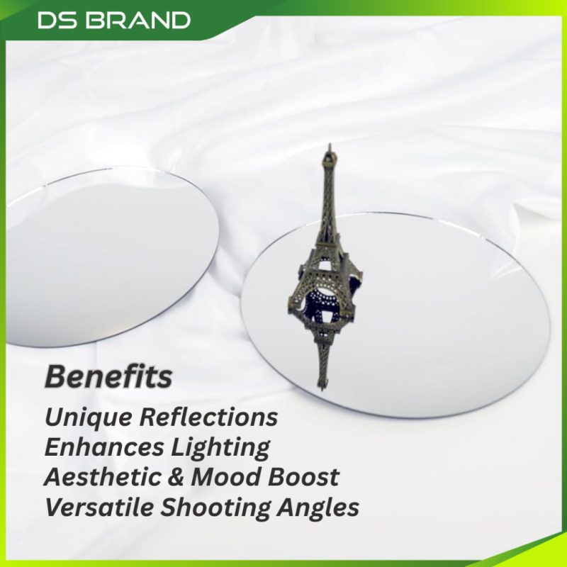 Cermin Akrilik Bulat untuk Fotografi Produk / Circle Round Acrylic Mirror for Product Photography / DS Brand M - Image 2