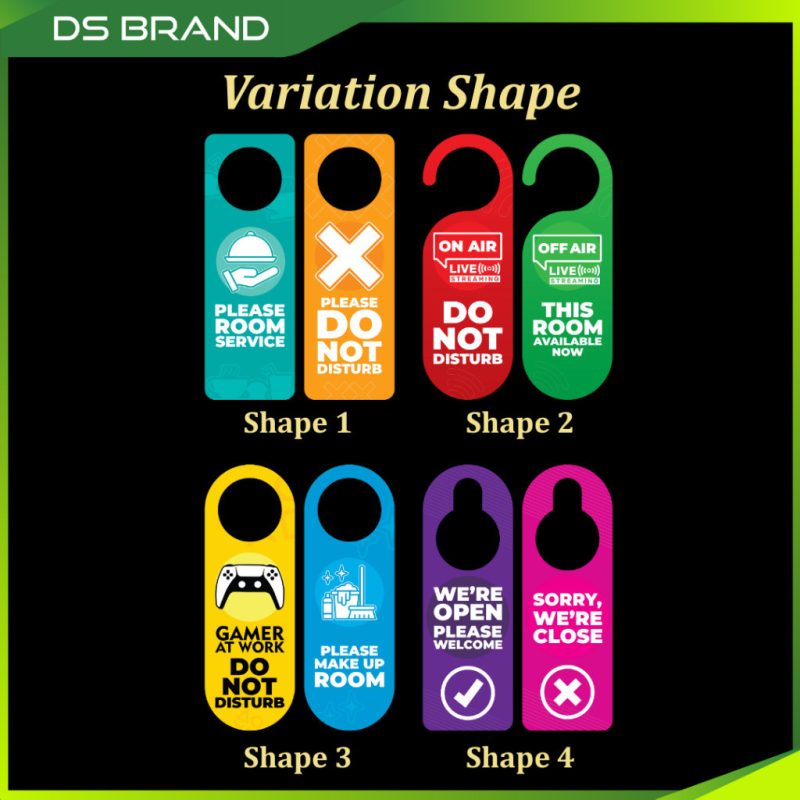 Penyangkut Tanda Tombol Berkualiti Ketebalan 5mm Akrilik/Knob Sign Hanger Quality Acrylic 5mm Thickness with UV Print M - Image 2