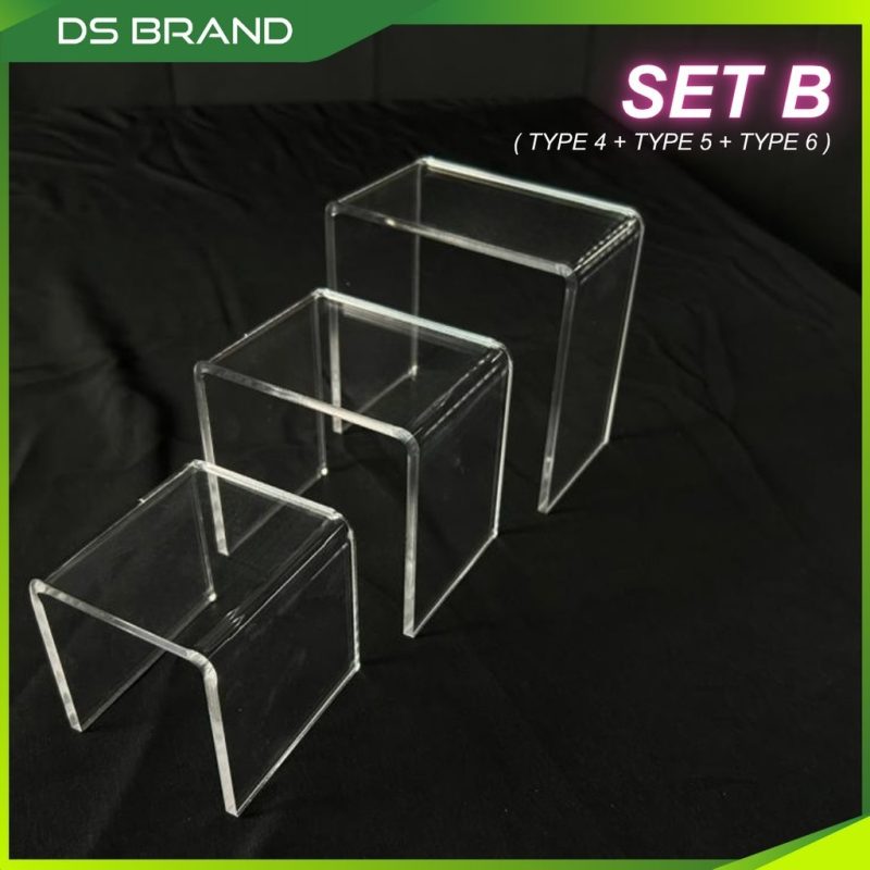 Paparan Akrilik Bentuk-U/Bentuk-N, Rak Paparan Kasut / Buku & Koleksi Hiasan — Acrylic U-Shape/N-Shape Display Stand - - Image 10