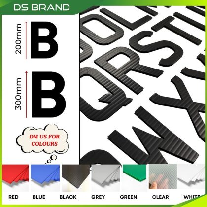 PP Corrugated 3D DIY / Size 200mm H, 300mm H / PP Corrugated Alphabet & Number / Wall Decoration / PM US FOR COLOUR M