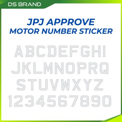 Pelekat Plate Motor Nombor / JPJ Putih Approve / Sticker Nombor Plat Motor / JPJ Motor Plate Number  Sticker M