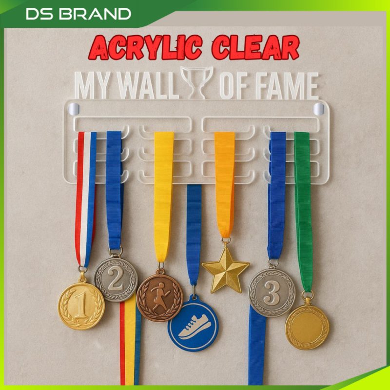 Pingat Gantung Dinding / Medal Wall Hanger / Acrylic 5mm Thick / Medal Organizer / DS Brand M - Image 4
