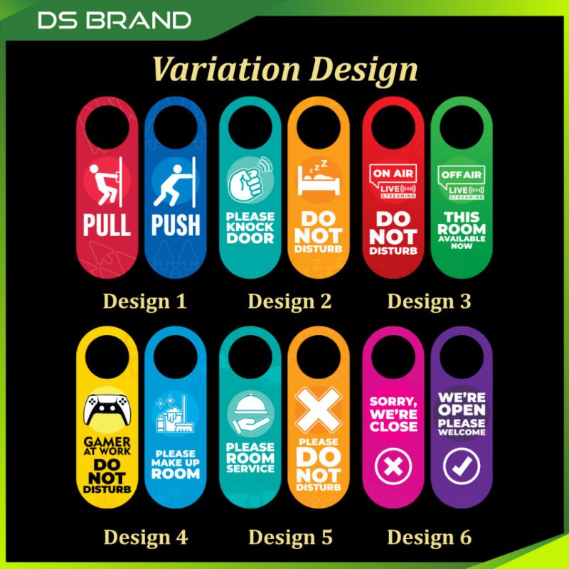 Penyangkut Tanda Tombol Berkualiti Ketebalan 5mm Akrilik/Knob Sign Hanger Quality Acrylic 5mm Thickness with UV Print M - Image 3